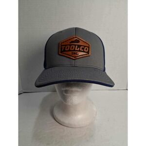 Toolco Inc Richardson Trucker Hat Gray Blue Mesh Flexfit LG XL‎ Snapback Patch